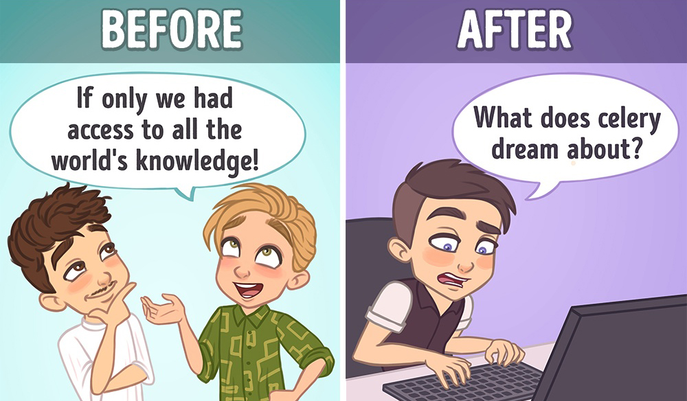 11 Illustrations Show That How Much the Internet Has Changed Our Lives