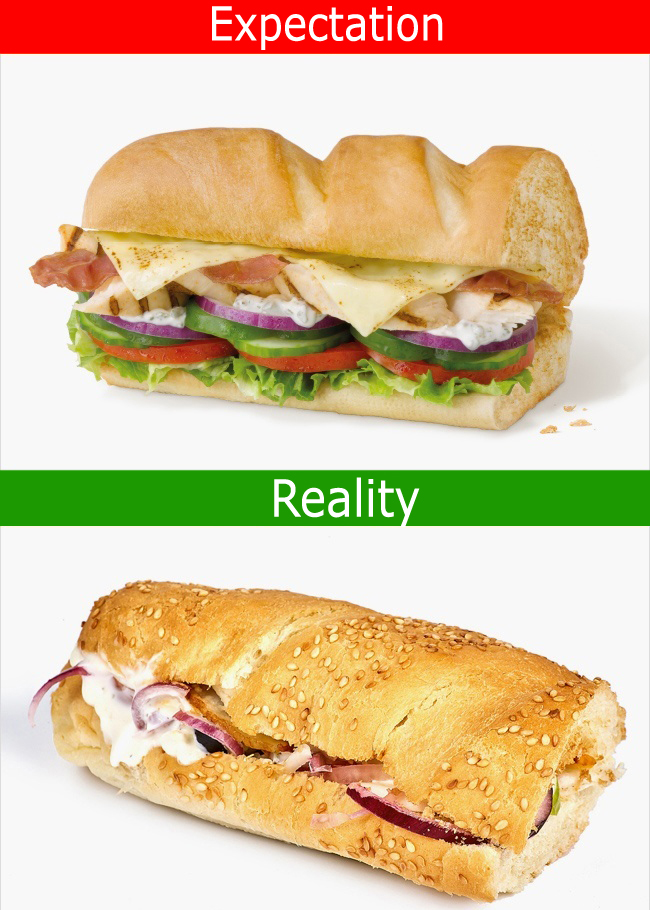 16 Pictures Of Fast Food Commercials vs Reality