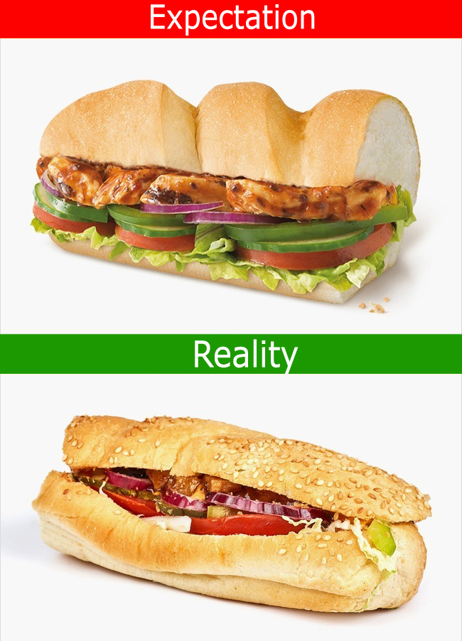 16 Pictures Of Fast Food Commercials vs Reality