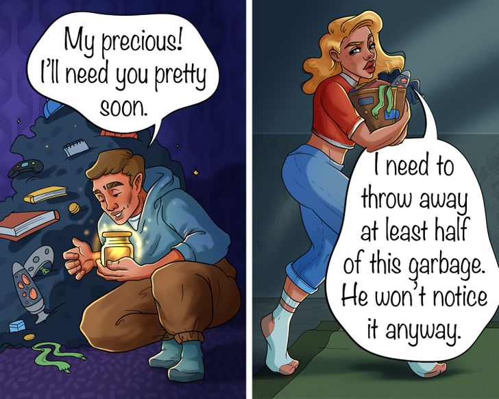 10 Comics That Prove People Often Marry Their Complete Opposites